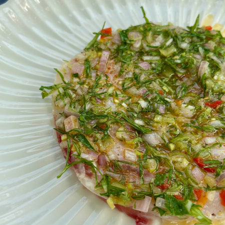 CEVICHE DE MULET aux Herbes Fraîches, sauce 