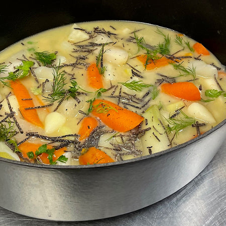 Pot au Feu de Légumes d'Hiver, bouillon infusé à la truffe